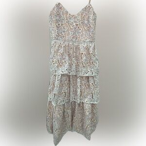 NWOT Just Me tiered formal sequins L